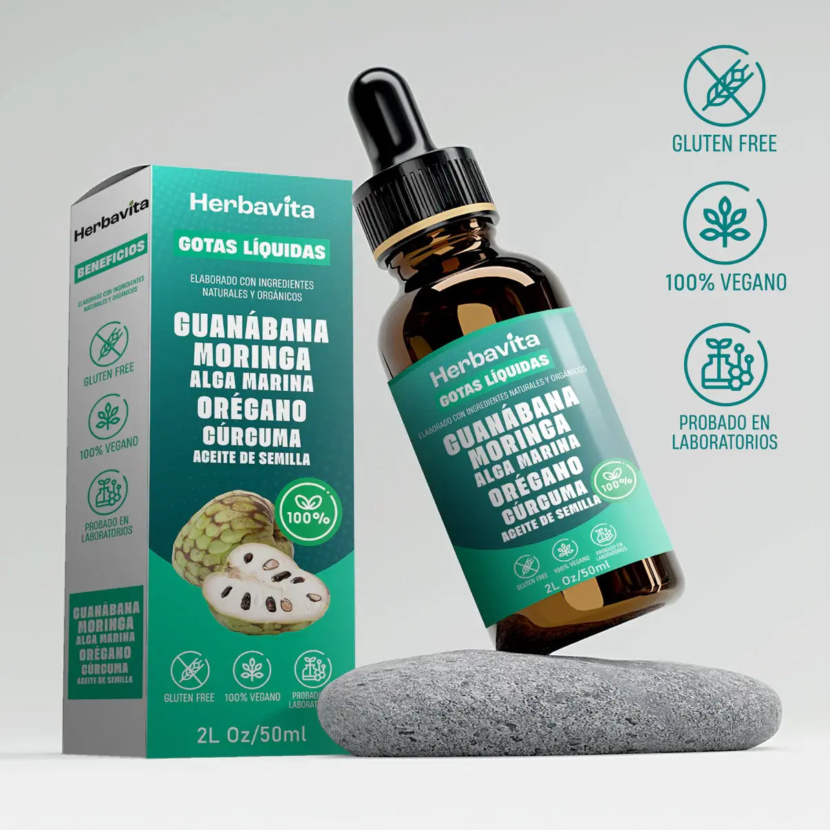 Herbavita | Extracto de Guanábana 100% Orgánico 10 en 1