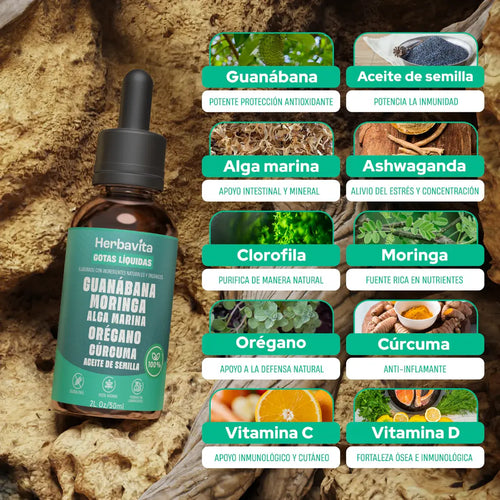 Herbavita | Extracto de Guanábana 100% Orgánico 10 en 1