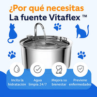 Fuente de Acero Inoxidable con Triple-Filtración para Agua Siempre Fresca