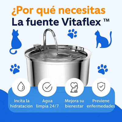 Fuente de Acero Inoxidable con Triple-Filtración para Agua Siempre Fresca